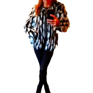 Designer faux fur coat